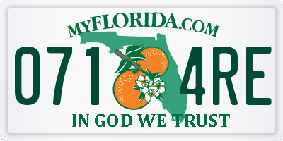 FL license plate 0714RE