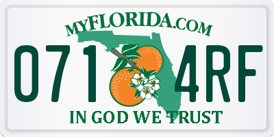 FL license plate 0714RF