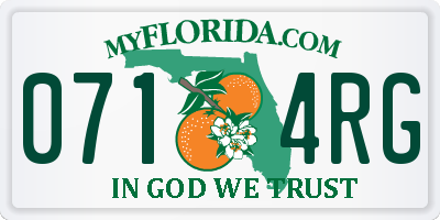 FL license plate 0714RG