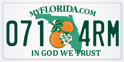 FL license plate 0714RM