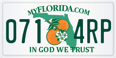 FL license plate 0714RP