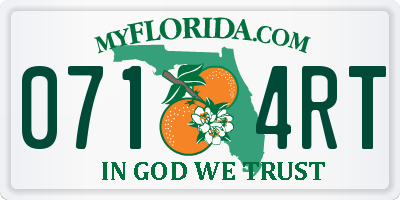 FL license plate 0714RT