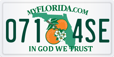 FL license plate 0714SE