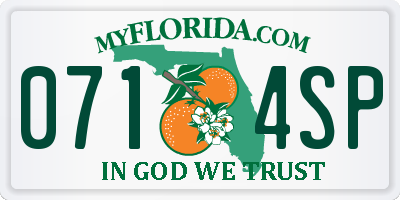 FL license plate 0714SP