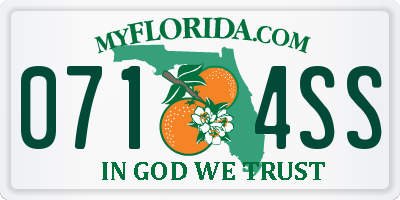 FL license plate 0714SS