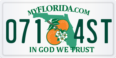 FL license plate 0714ST