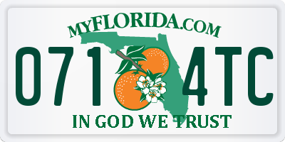 FL license plate 0714TC