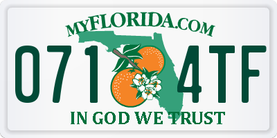 FL license plate 0714TF