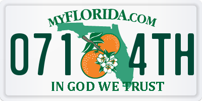 FL license plate 0714TH