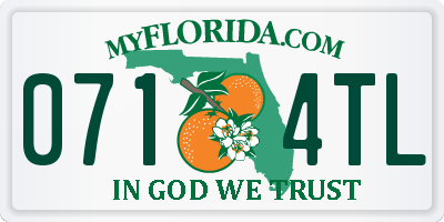 FL license plate 0714TL