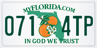 FL license plate 0714TP