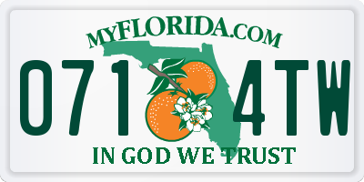 FL license plate 0714TW