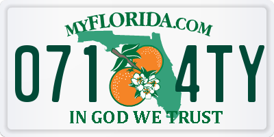 FL license plate 0714TY