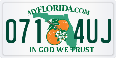 FL license plate 0714UJ