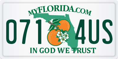 FL license plate 0714US