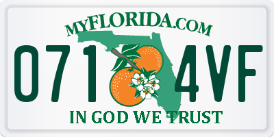 FL license plate 0714VF