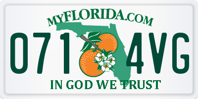 FL license plate 0714VG