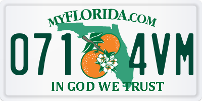 FL license plate 0714VM