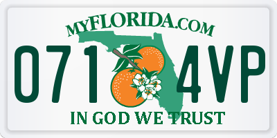 FL license plate 0714VP