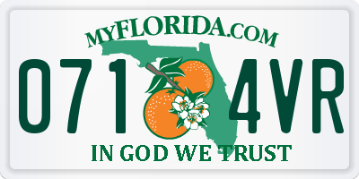FL license plate 0714VR