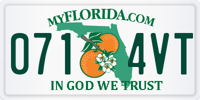 FL license plate 0714VT