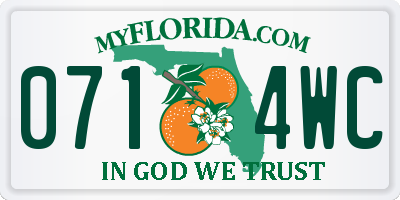 FL license plate 0714WC