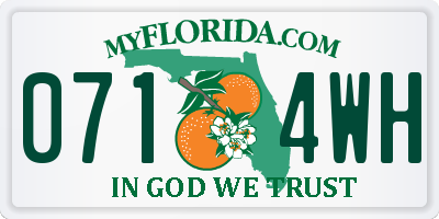 FL license plate 0714WH