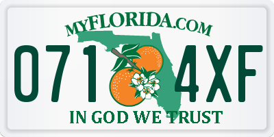 FL license plate 0714XF