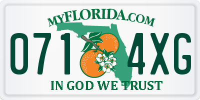 FL license plate 0714XG
