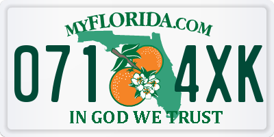FL license plate 0714XK