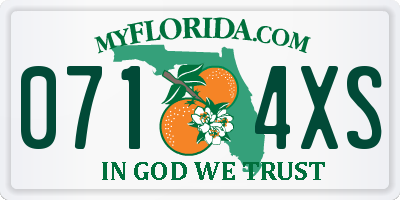 FL license plate 0714XS