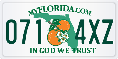 FL license plate 0714XZ