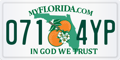 FL license plate 0714YP