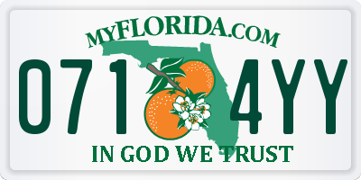 FL license plate 0714YY