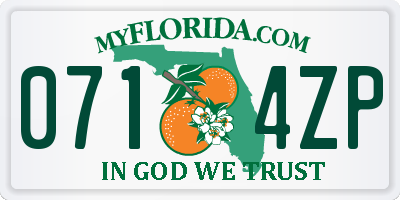 FL license plate 0714ZP