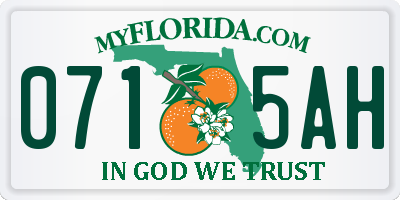 FL license plate 0715AH