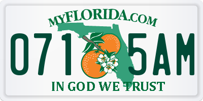 FL license plate 0715AM