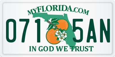 FL license plate 0715AN