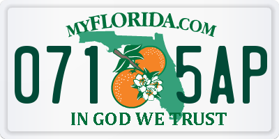 FL license plate 0715AP