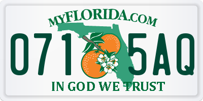 FL license plate 0715AQ