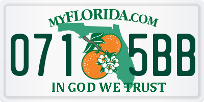 FL license plate 0715BB