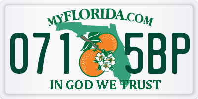 FL license plate 0715BP