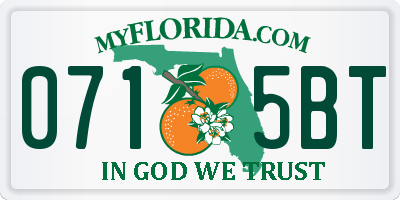 FL license plate 0715BT