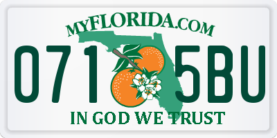 FL license plate 0715BU