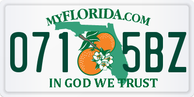 FL license plate 0715BZ