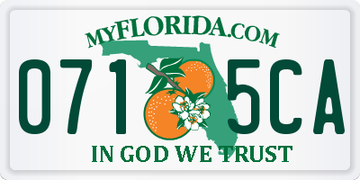 FL license plate 0715CA