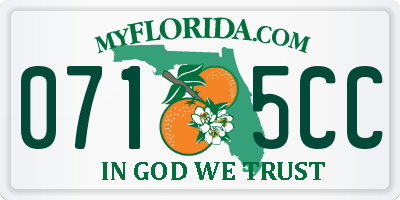 FL license plate 0715CC