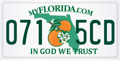 FL license plate 0715CD