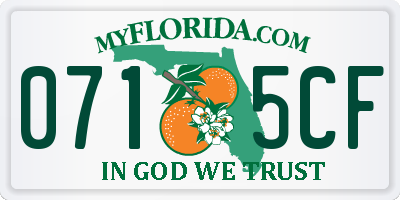 FL license plate 0715CF