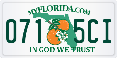 FL license plate 0715CI